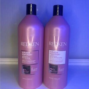 Redken Volume Injection Shampoo and Conditioner - Purple Bottles